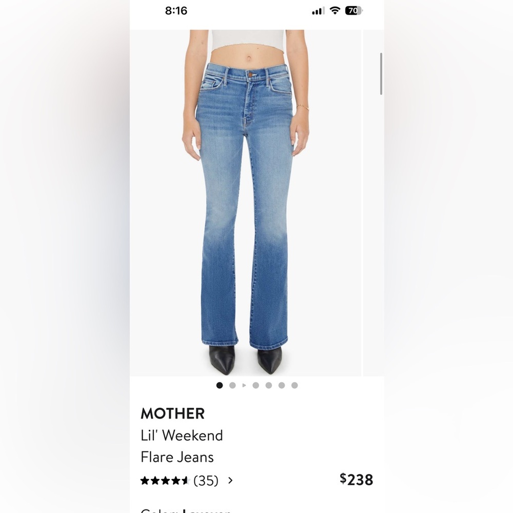 MOTHER Lil Weekender LAYOVER size 25.  NWT.  Petite jeans.